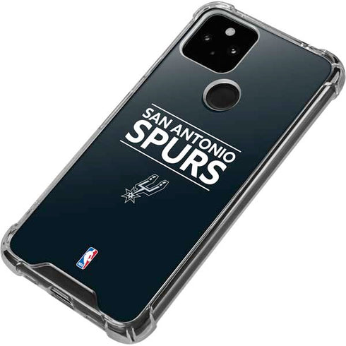 NBA San Antonio Spurs Standard - Black Google Pixel 5 Clear Case